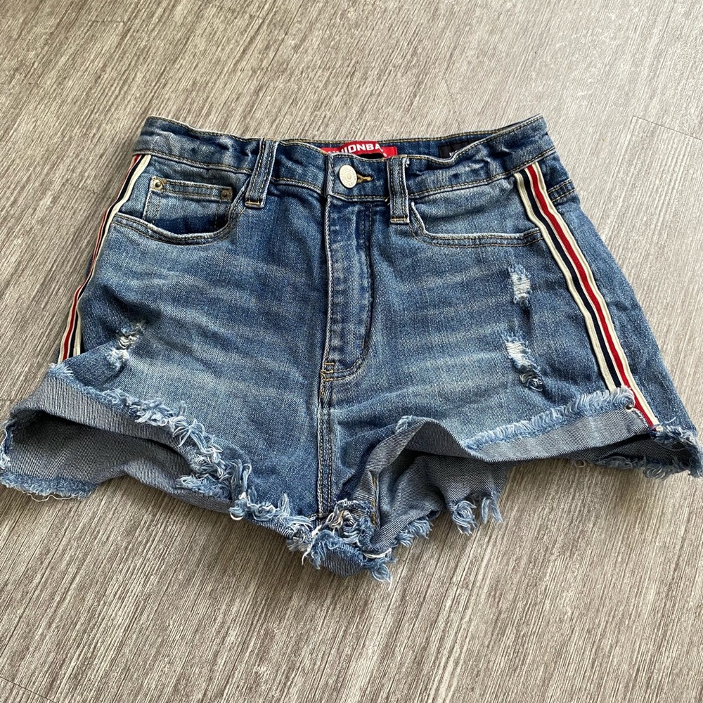 Denim High-rise Shorts
